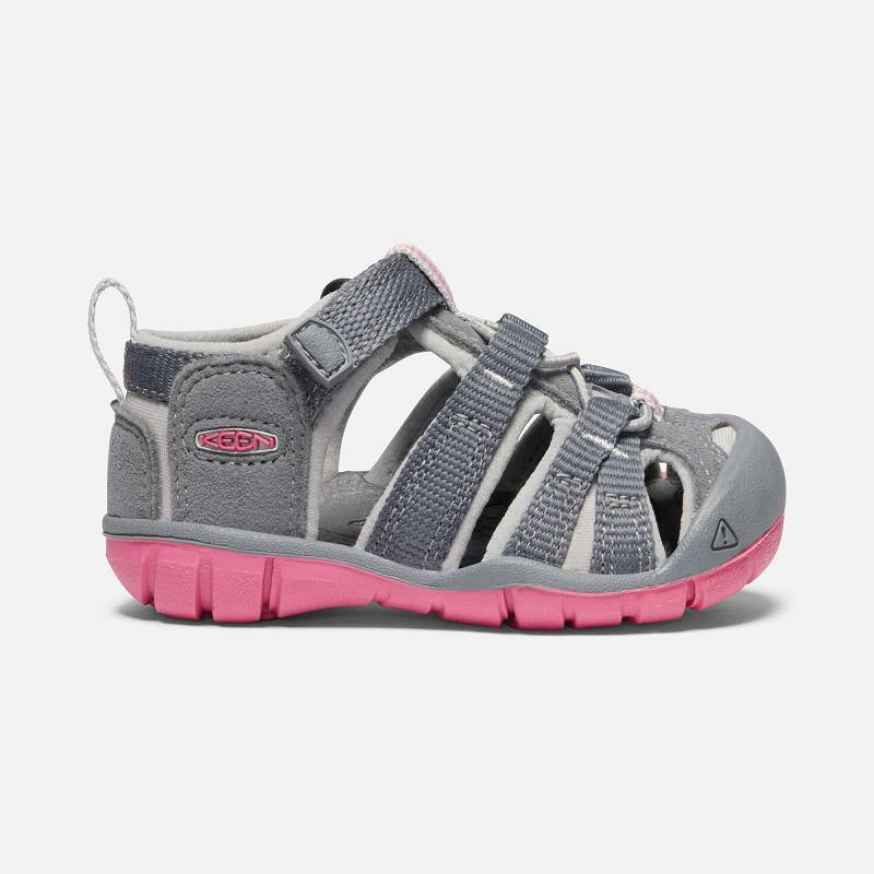 Keen Seacamp II CNX Baby Sandalen Kinder DE-40719 Steel Grey/Rapture Rose - Keen Kinderschuhe Grau